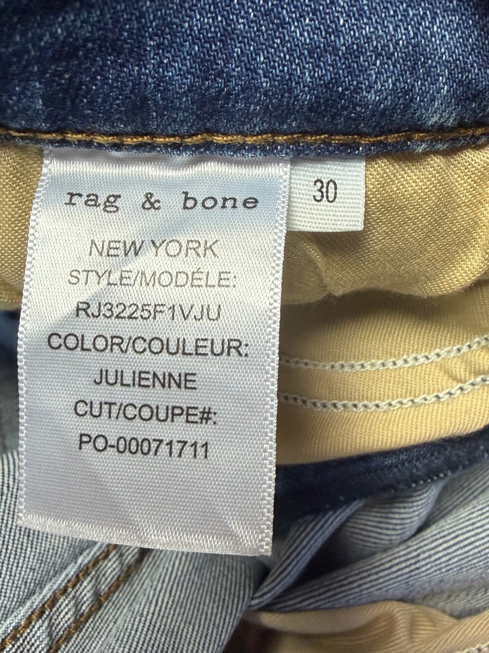 NEW Rag & Bone Dre Low Rise Slim Boyfriend Sz 30 Vintage Stretch Jeans Julienne - Picture 13 of 15